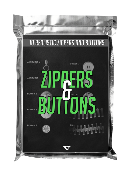 ZIPPERS AND BUTTONS